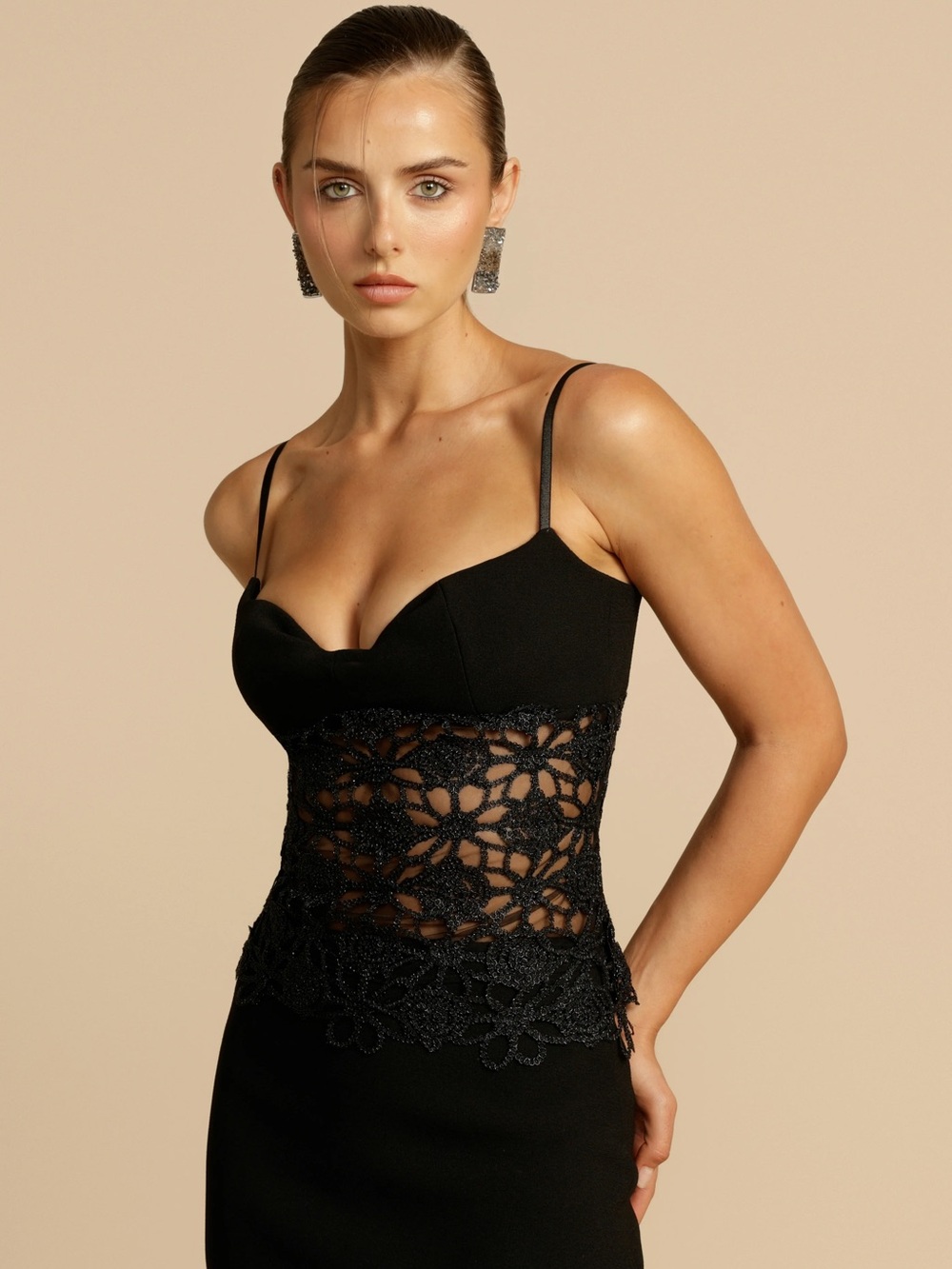 Arcina Ori Stas Black Mesh Top NWOT